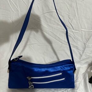 SATIN PURSE RHINESTONE TRIM Blue Wedding Prom Bridesmaids Eveningwear